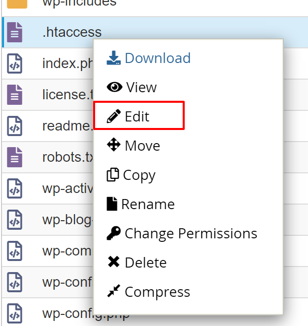 .htaccess bestand cpanel